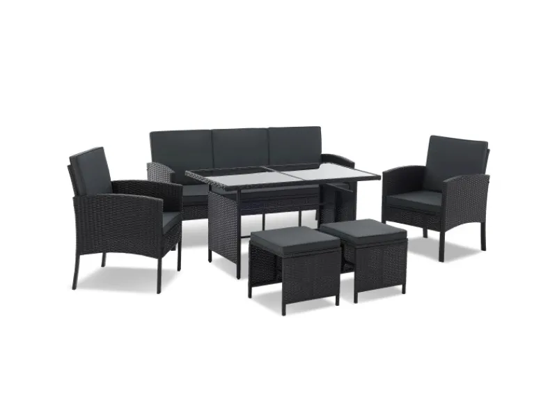 Polyrattan Gartenmöbel Sitzgruppe Turin*Juskys Discount