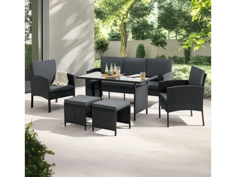 Polyrattan Gartenmöbel Sitzgruppe Turin*Juskys Discount