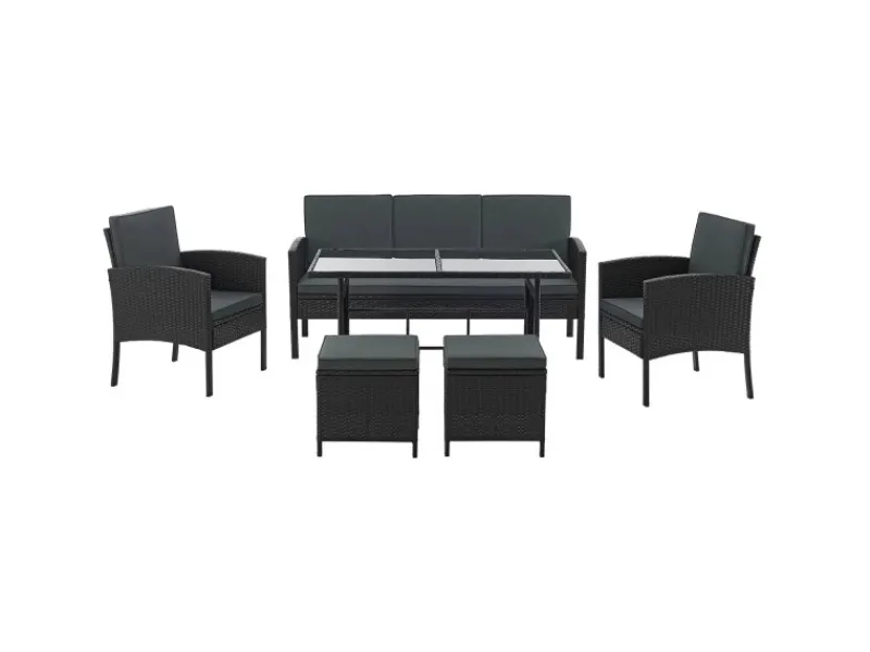 Polyrattan Gartenmöbel Sitzgruppe Turin*Juskys Discount