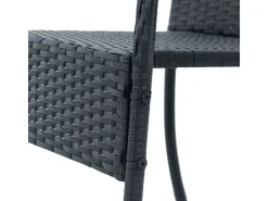 Juskys Gartenstühle|Gartenmöbel-Sets|Polyrattan Gartenstühle Yoro 8er Set Stapelbar mit Armlehnen