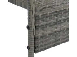 Polyrattan Gartenstühle Yoro 2er Set Stapelbar mit Armlehnen Grau Meliert*Juskys Outlet