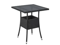 Polyrattan Gartentisch Yoro Quadratisch 60x60 cm*Juskys Discount