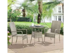 Polyrattan Gartentisch Yoro Rund 60 cm*Juskys Hot