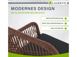 Juskys Gartenstühle|Rope Gartenstühle Kastos 6er Set
