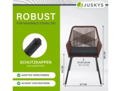 Juskys Gartenstühle|Rope Gartenstühle Kastos 6er Set