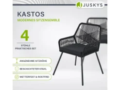 Rope Gartenstühle Kastos 4er Set*Juskys Sale