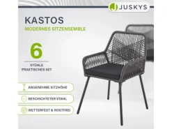 Rope Gartenstühle Kastos 6er Set*Juskys New