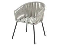 Juskys Gartenstühle|Rope Stühle 2er Set mit Sitz und Rückenkissen