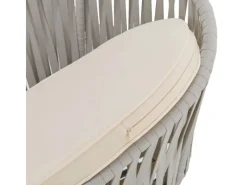 Juskys Gartenstühle|Rope Stühle 2er Set mit Sitz und Rückenkissen