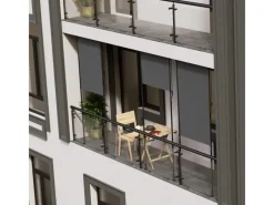 Juskys Balkonmöbel|Senkrechtmarkise Barbados 100 x 310 cm