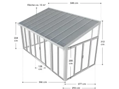 Wintergarten 292 x 548 x 312 cm*Juskys Clearance