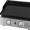 BBQ Grill Plancha 2 Brenner Edelstahl / Schwarz*Justus Best
