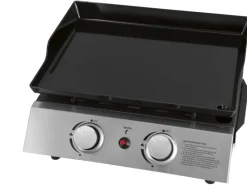 BBQ Grill Plancha 2 Brenner Edelstahl / Schwarz*Justus Best