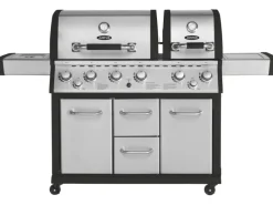 Justus Gasgrills|Premium BBQ-Gasgrill Mars 6 Hauptbrenner und 1 Seitenbrenner Edelstahl