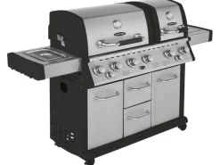 Justus Gasgrills|Premium BBQ-Gasgrill Mars 6 Hauptbrenner und 1 Seitenbrenner Edelstahl