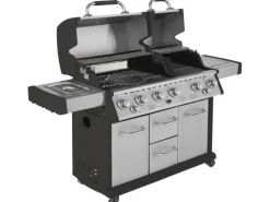 Justus Gasgrills|Premium BBQ-Gasgrill Mars 6 Hauptbrenner und 1 Seitenbrenner Edelstahl