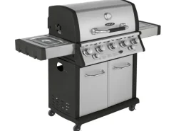 Premium BBQ-Gasgrill Mars Plus 5 Brennern 1 Seitenbrenner Edelstahl*Justus Clearance