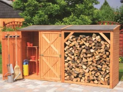 Kaminholzkombination Pforzheim mit Doppelschrank*Promadino New