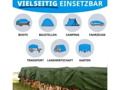 Abdeckplane Wasserdichte Plane mit Ösen Schutzplane 140 g/m² 6 x 10 m*Karat