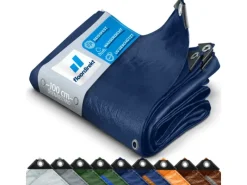 Abdeckplane Wasserdichte Plane mit Ösen Schutzplane 140 g/m² 10 x 12 m*Karat Discount