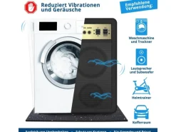 Antivibrationsmatte Schallschutzmatte nach Maß Stärke 1,97 cm 125 x 200 cm*Karat