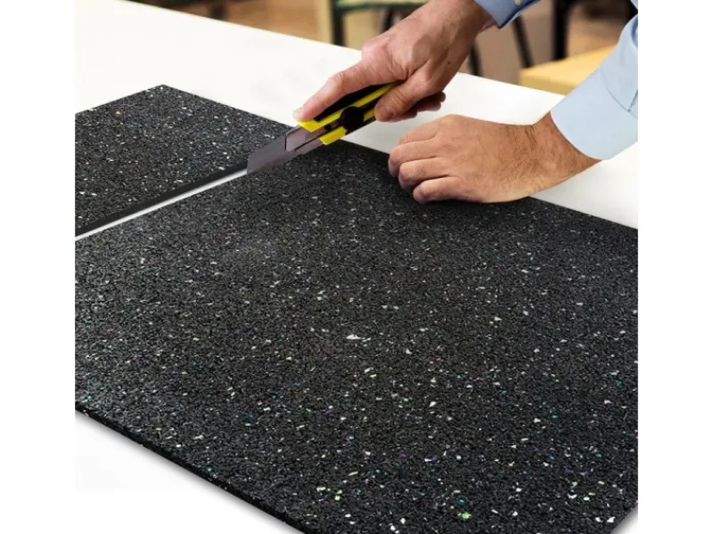 Karat Fitnessgeräte|Antivibrationsmatte Schallschutzmatte nach Maß Stärke 1,97 cm 62,5 x 550 cm