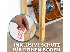 Karat Sportgeräte|Bambus-Flaschenkastenständer Flash - Robustes Lagerregal für Büro, Küche, Garage oder Flur - 112 x 106 x 32 cm