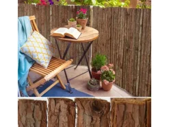 Karat Balkonsichtschutz|Baumrindenmatte - Dekorativer Sichtschutz für Balkon und Garten aus Baumrindenstreifen - 150 x 300 cm
