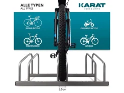 Karat Fahrräder|Fahrradständer Linus Zur Boden- oder Wandmontage für 2 Fahrräder