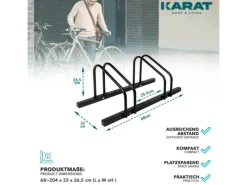 Fahrradständer Linus Zur Boden- oder Wandmontage für 2 Fahrräder*Karat