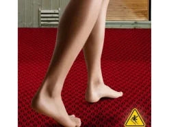 Hygienematte für Barfußzonen UV Beständig Rot 90 x 200 cm*Karat Best
