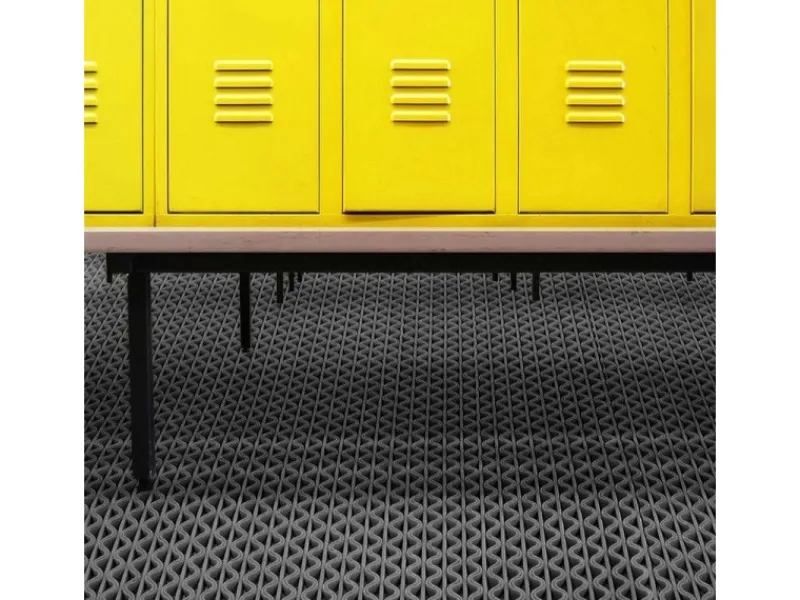 Hygienematte für Barfußzonen UV Beständig Grau 90 x 650 cm*Karat