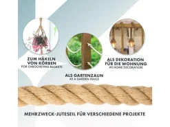 Karat Gartenspielgeräte|Juteseil Ø 6 mm Kletterseil Extra Stark Universell Einsetzbar Länge 50 Meter