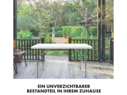 Klapptisch Fukui Höhenverstellbar Wetterfest für Innen und Außen 120 x 60 cm*Karat Hot