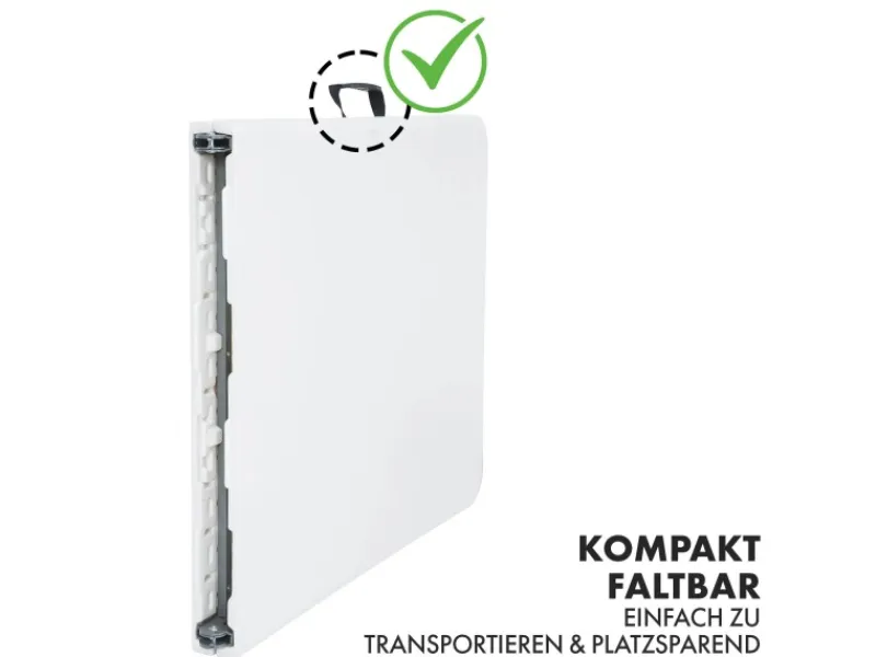 Klapptisch Gartentisch Akita Strapazierfähig Wetterfest 183 x 76 cm*Karat Online