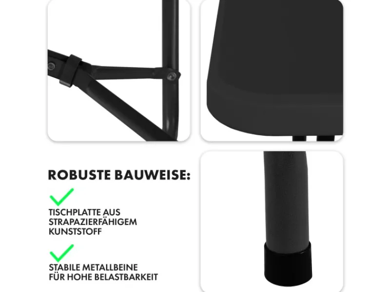 Karat Gartentische|Klapptisch Kyoto Strapazierfähig Wetterfest für Innen und Außen 180 x 73 cm