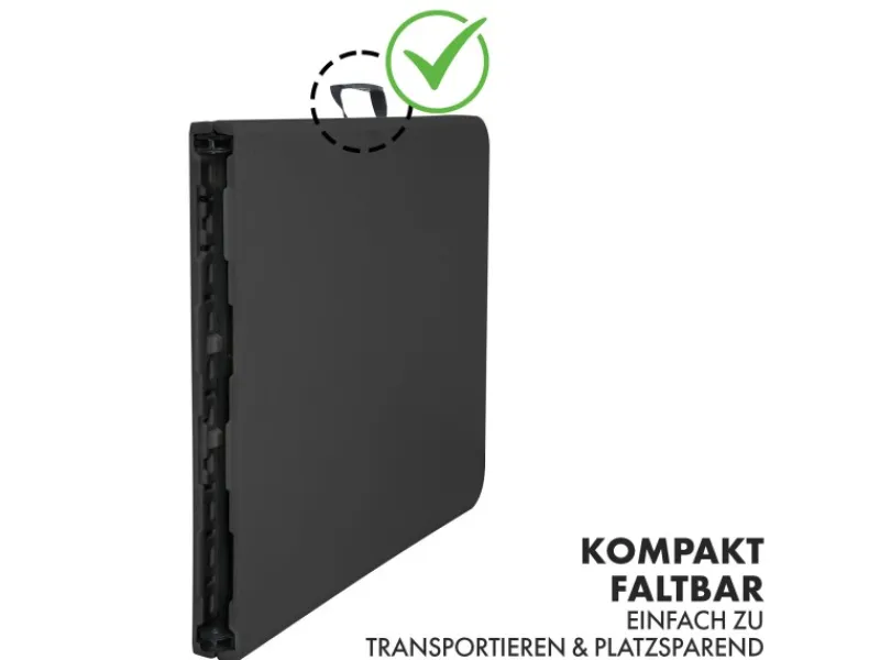 Karat Gartentische|Klapptisch Kyoto Strapazierfähig Wetterfest für Innen und Außen 180 x 73 cm