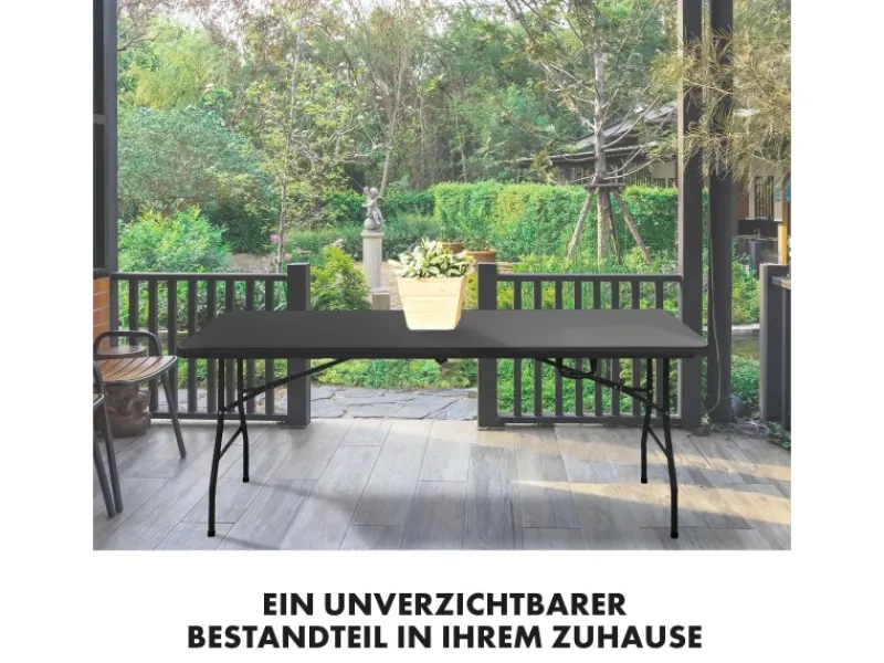 Karat Gartentische|Klapptisch Kyoto Strapazierfähig Wetterfest für Innen und Außen 180 x 73 cm