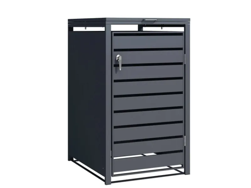 Mülltonnenbox Magnus mit Edelstahlrahmen 68 x 80 x 116 cm 1 Tür*Karat New