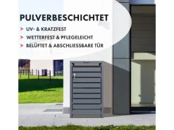 Mülltonnenbox Magnus mit Edelstahlrahmen 68 x 80 x 116 cm 1 Tür*Karat New