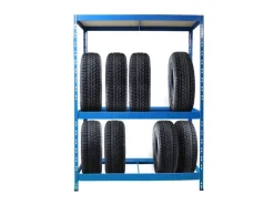 Karat Sportgeräte|Reifenregal - Belastbares Kellerregal - 180 x 130 x 50 cm - Blau