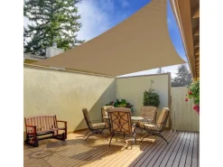 Karat Sonnensegel|Sonnensegel Atmungsaktiv Rechteckig - für Garten, Terrasse und Balkon - Sand 3 x 5 m