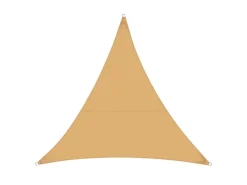 Karat Sonnensegel|Sonnensegel Wasserabweisend Dreieckig - für Garten, Terrasse und Balkon - Sand 3,6 x 3,6 x 5,1 m