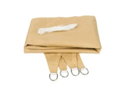 Karat Sonnensegel|Sonnensegel Wasserabweisend Dreieckig - für Garten, Terrasse und Balkon - Sand 5 x 5 x 5 m