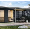 Anbaudach für Saunahaus "Seros" Anthrazit/Graualuminium*Karibu Best