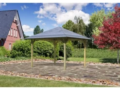 Karibu Gartenlauben|4-Eck-Pavillon Bever 2
