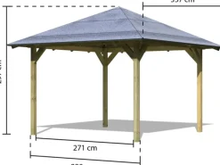 Karibu Gartenlauben|4-Eck-Pavillon Bever 2
