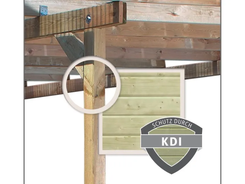 Karibu Gartenlauben|4-Eck-Pavillon Bever 2