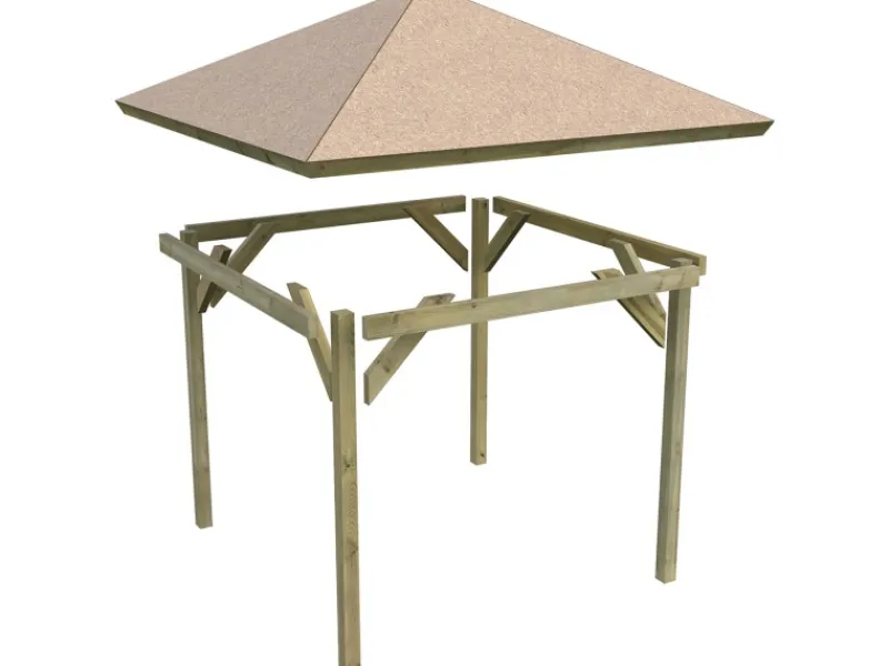 Karibu Gartenlauben|4-Eck-Pavillon Bever 2