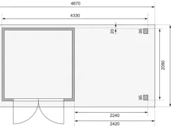 Kinder Karibu Kinder-Gartengeräte|Express Gartenhaus Speedy A Set Naturbelassen 433 cm x 217 cm Anbaudach
